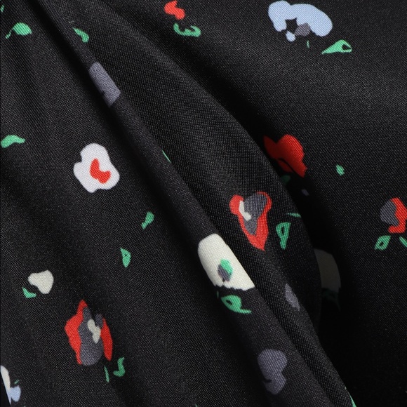 Ganni cropped Tie front-floral shirt Size 2 - Picture 5 of 11